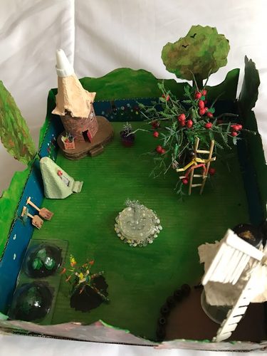 Brenda, A country dream, recyling materials.b.